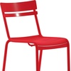 image:imageFlash Furniture Nash Commercial Grade Steel Stack Chair IndoorOutdoor Armless Chair with 2 Slat Back BlackRed