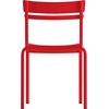 image:imageFlash Furniture Nash Commercial Grade Steel Stack Chair IndoorOutdoor Armless Chair with 2 Slat Back BlackRed