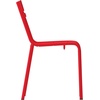 image:imageFlash Furniture Nash Commercial Grade Steel Stack Chair IndoorOutdoor Armless Chair with 2 Slat Back BlackRed