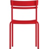 image:imageFlash Furniture Nash Commercial Grade Steel Stack Chair IndoorOutdoor Armless Chair with 2 Slat Back BlackRed