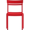 image:imageFlash Furniture Nash Commercial Grade Steel Stack Chair IndoorOutdoor Armless Chair with 2 Slat Back BlackRed