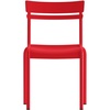 image:imageFlash Furniture Nash Commercial Grade Steel Stack Chair IndoorOutdoor Armless Chair with 2 Slat Back BlackRed