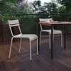 image:imageFlash Furniture Nash Commercial Grade Steel Stack Chair IndoorOutdoor Armless Chair with 2 Slat Back BlackSilver