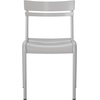 image:imageFlash Furniture Nash Commercial Grade Steel Stack Chair IndoorOutdoor Armless Chair with 2 Slat Back BlackSilver