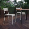 image:imageFlash Furniture Nash Commercial Grade Steel Stack Chair IndoorOutdoor Armless Chair with 2 Slat Back BlackSilver