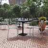 image:imageFlash Furniture Nash Commercial Grade Steel Stack Chair IndoorOutdoor Armless Chair with 2 Slat Back BlackSilver