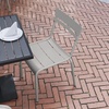 image:imageFlash Furniture Nash Commercial Grade Steel Stack Chair IndoorOutdoor Armless Chair with 2 Slat Back BlackSilver