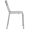 image:imageFlash Furniture Nash Commercial Grade Steel Stack Chair IndoorOutdoor Armless Chair with 2 Slat Back BlackSilver