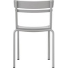 image:imageFlash Furniture Nash Commercial Grade Steel Stack Chair IndoorOutdoor Armless Chair with 2 Slat Back BlackSilver