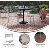 image:imageFlash Furniture Nash Commercial Grade Steel Stack Chair IndoorOutdoor Armless Chair with 2 Slat Back BlackSilver
