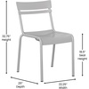 image:imageFlash Furniture Nash Commercial Grade Steel Stack Chair IndoorOutdoor Armless Chair with 2 Slat Back BlackSilver