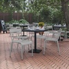 image:imageFlash Furniture Nash Commercial Grade Steel Stack Chair IndoorOutdoor Armless Chair with 2 Slat Back BlackSilver