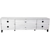 image:imageFlash Furniture Nelson Mid Century Modern TV Stand for up to 60 TVs  Gray Finish  70 Wide  Adjustable Shelves  Open and Closed Storage