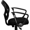 image:imageFlash Furniture Neri Low Back Black Mesh Swivel Task Office Chair with Curved Square Back and ArmsBlack