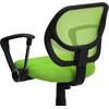 image:imageFlash Furniture Neri Low Back Black Mesh Swivel Task Office Chair with Curved Square Back and ArmsGreen