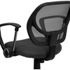 image:imageFlash Furniture Neri Low Back Black Mesh Swivel Task Office Chair with Curved Square Back and ArmsGrey
