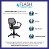 image:imageFlash Furniture Neri Low Back Black Mesh Swivel Task Office Chair with Curved Square Back and ArmsGrey