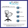 image:imageFlash Furniture Neri Low Back Black Mesh Swivel Task Office Chair with Curved Square Back and ArmsWhite