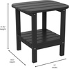 image:imageFlash Furniture Newport 2Tier Adirondack Side Table  Recycled HDPE AllWeather Materials  IndoorOutdoor  WhiteBlack