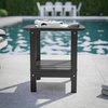 image:imageFlash Furniture Newport 2Tier Adirondack Side Table  Recycled HDPE AllWeather Materials  IndoorOutdoor  WhiteBlack