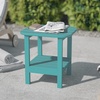 image:imageFlash Furniture Newport 2Tier Adirondack Side Table  Recycled HDPE AllWeather Materials  IndoorOutdoor  WhiteBlue