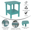 image:imageFlash Furniture Newport 2Tier Adirondack Side Table  Recycled HDPE AllWeather Materials  IndoorOutdoor  WhiteBlue