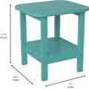 image:imageFlash Furniture Newport 2Tier Adirondack Side Table  Recycled HDPE AllWeather Materials  IndoorOutdoor  WhiteBlue