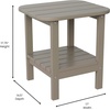 image:imageFlash Furniture Newport 2Tier Adirondack Side Table  Recycled HDPE AllWeather Materials  IndoorOutdoor  WhiteBrown