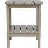 image:imageFlash Furniture Newport 2Tier Adirondack Side Table  Recycled HDPE AllWeather Materials  IndoorOutdoor  WhiteBrown