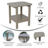 image:imageFlash Furniture Newport 2Tier Adirondack Side Table  Recycled HDPE AllWeather Materials  IndoorOutdoor  WhiteBrown