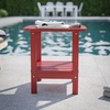 image:imageFlash Furniture Newport 2Tier Adirondack Side Table  Recycled HDPE AllWeather Materials  IndoorOutdoor  WhiteRed