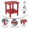 image:imageFlash Furniture Newport 2Tier Adirondack Side Table  Recycled HDPE AllWeather Materials  IndoorOutdoor  WhiteRed