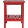 image:imageFlash Furniture Newport 2Tier Adirondack Side Table  Recycled HDPE AllWeather Materials  IndoorOutdoor  WhiteRed