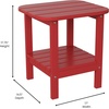 image:imageFlash Furniture Newport 2Tier Adirondack Side Table  Recycled HDPE AllWeather Materials  IndoorOutdoor  WhiteRed