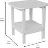 image:imageFlash Furniture Newport 2Tier Adirondack Side Table  Recycled HDPE AllWeather Materials  IndoorOutdoor  WhiteWhite