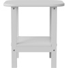 image:imageFlash Furniture Newport 2Tier Adirondack Side Table  Recycled HDPE AllWeather Materials  IndoorOutdoor  WhiteWhite