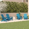 image:imageFlash Furniture Newport Adirondack Chairs with Cup Holders Weather Resistant Poly Resin Adirondack Chairs Set of 2 RedBlue