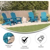 image:imageFlash Furniture Newport Adirondack Chairs with Cup Holders Weather Resistant Poly Resin Adirondack Chairs Set of 2 RedBlue