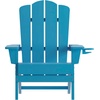 image:imageFlash Furniture Newport Adirondack Chairs with Cup Holders Weather Resistant Poly Resin Adirondack Chairs Set of 2 RedBlue