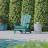 image:imageFlash Furniture Newport Adirondack Chairs with Cup Holders Weather Resistant Poly Resin Adirondack Chairs Set of 2 RedBlue