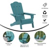 image:imageFlash Furniture Newport Adirondack Chairs with Cup Holders Weather Resistant Poly Resin Adirondack Chairs Set of 2 RedBlue
