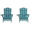 image:imageFlash Furniture Newport Adirondack Chairs with Cup Holders Weather Resistant Poly Resin Adirondack Chairs Set of 2 RedBlue