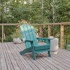 image:imageFlash Furniture Newport Adirondack Chairs with Cup Holders Weather Resistant Poly Resin Adirondack Chairs Set of 2 RedBlue