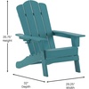 image:imageFlash Furniture Newport Adirondack Chairs with Cup Holders Weather Resistant Poly Resin Adirondack Chairs Set of 2 RedBlue