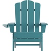image:imageFlash Furniture Newport Adirondack Chairs with Cup Holders Weather Resistant Poly Resin Adirondack Chairs Set of 2 RedBlue