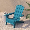 image:imageFlash Furniture Newport Adirondack Chairs with Cup Holders Weather Resistant Poly Resin Adirondack Chairs Set of 2 RedBlue