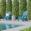 image:imageFlash Furniture Newport Adirondack Chairs with Cup Holders Weather Resistant Poly Resin Adirondack Chairs Set of 2 RedBlue