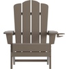 image:imageFlash Furniture Newport Adirondack Chairs with Cup Holders Weather Resistant Poly Resin Adirondack Chairs Set of 2 RedBrown