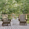 image:imageFlash Furniture Newport Adirondack Chairs with Cup Holders Weather Resistant Poly Resin Adirondack Chairs Set of 2 RedBrown