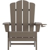 image:imageFlash Furniture Newport Adirondack Chairs with Cup Holders Weather Resistant Poly Resin Adirondack Chairs Set of 2 RedBrown